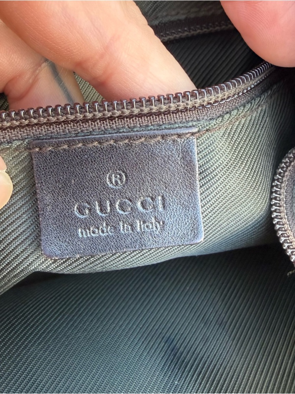 Vintage Gucci GG Canvas Monogram Messenger Bag Dark Brown Flaws** - Picture 12 of 14